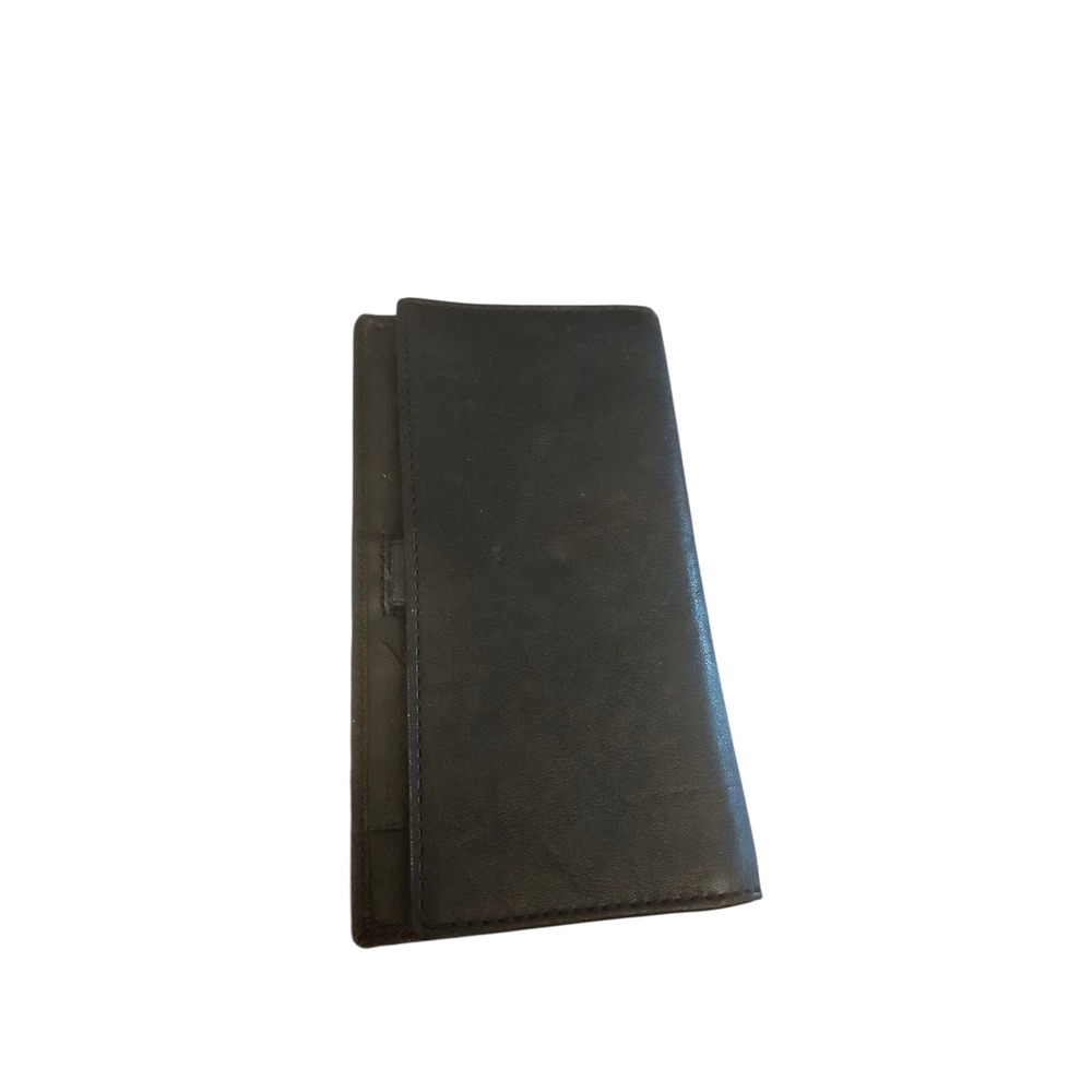 Coach Black Leather Bifold Wallet Clutch Organizer Women's